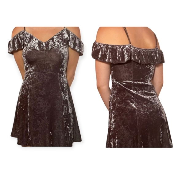 NWOT AEO Mauve Velvet Mini Dress 💜 🌴 - Picture 10 of 10